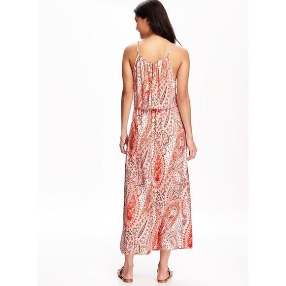 Old Navy Floral Paisley Maxi Dress Women’s 2X Sleeveless Cottagecore Scoop Neck - Picture 2 of 9